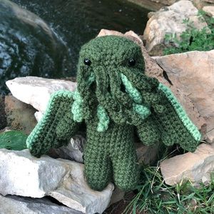 Handmade crochet Cthulhu